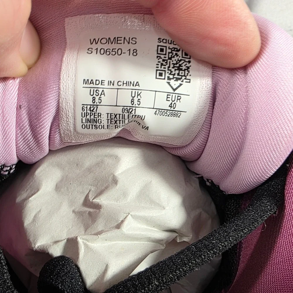 Saucony Ride 14 Running Shoes Women 8.5 Violet Quartz Vizigold S10650-18 NEW